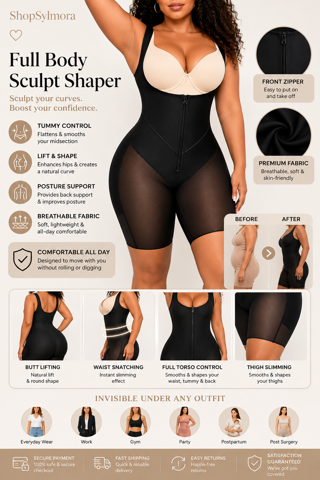ShopSylmora™ Full Body Sculpt Shaper